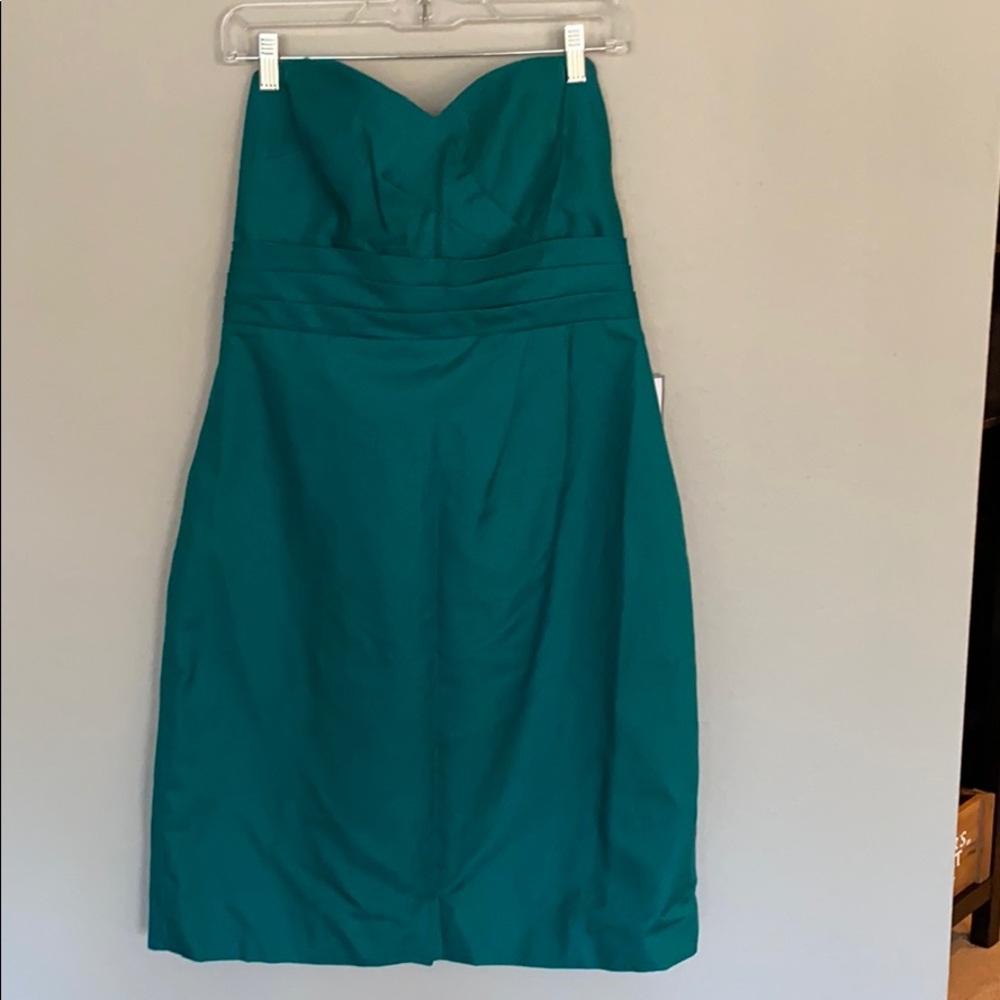 NWT J.Crew Green Raquel Strapless Dress - Size 12